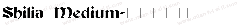 Shilia Medium字体转换